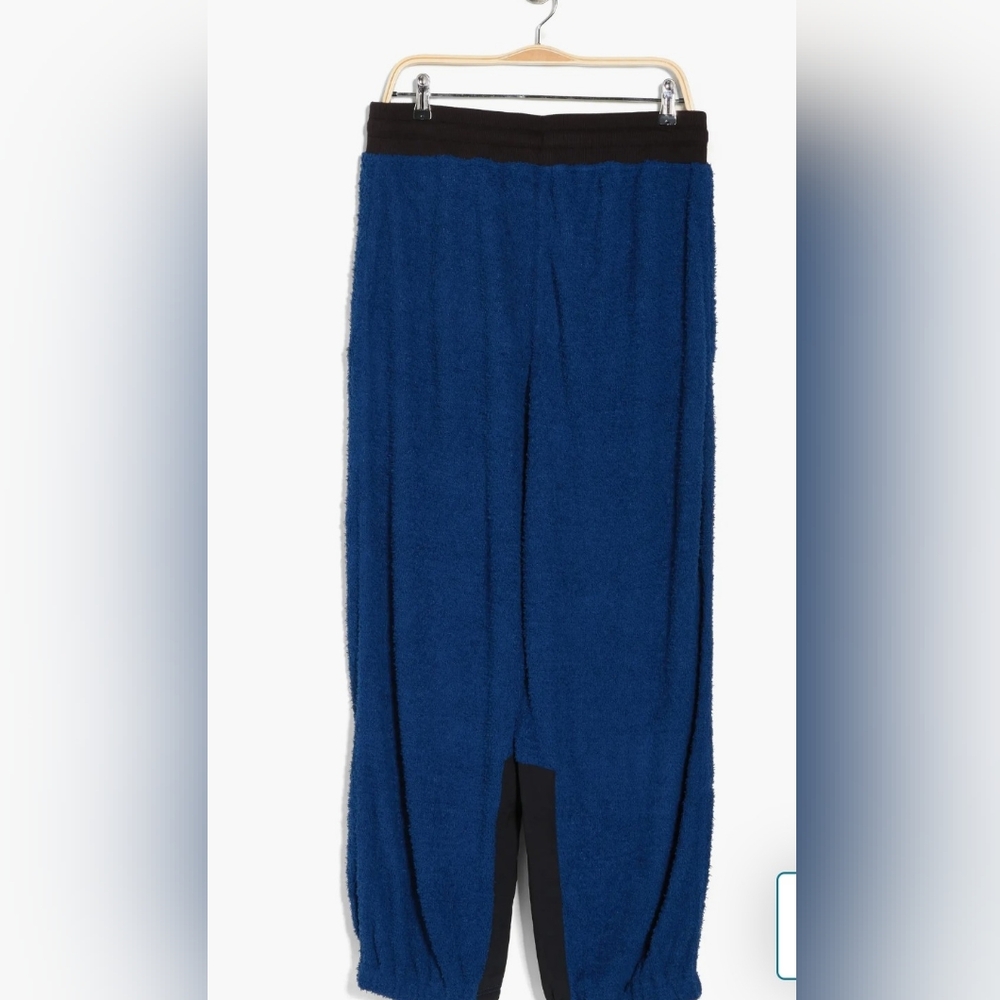 NWT Free People Movement Blue Cuddle Up Fleece Tie Waist Cozy Pants Joggers - Picture 5 of 8